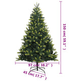 Kunstkerstboom Met Scharnieren 150 Led's 150 Cm
