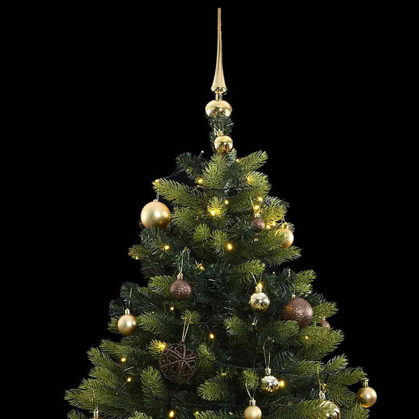 Kunstkerstboom Met Scharnieren 150 Led's En Kerstballen