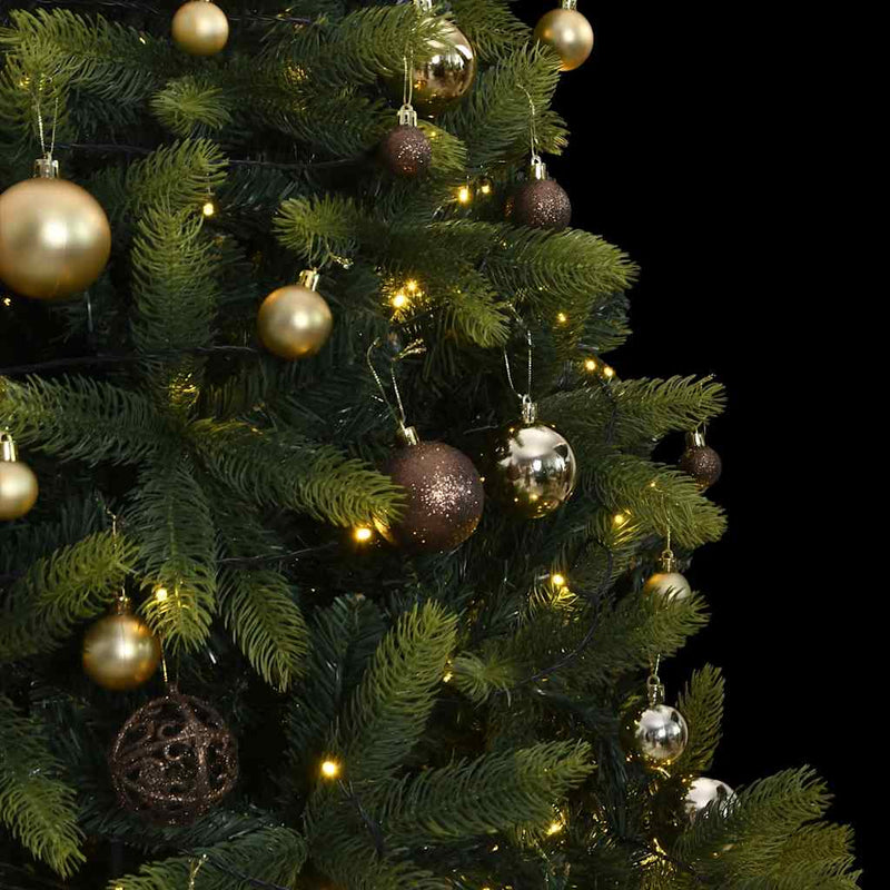 Kunstkerstboom Met Scharnieren 150 Led's En Kerstballen
