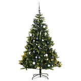 Kunstkerstboom Met Scharnieren 150 Led En Kerstballen 120 Cm
