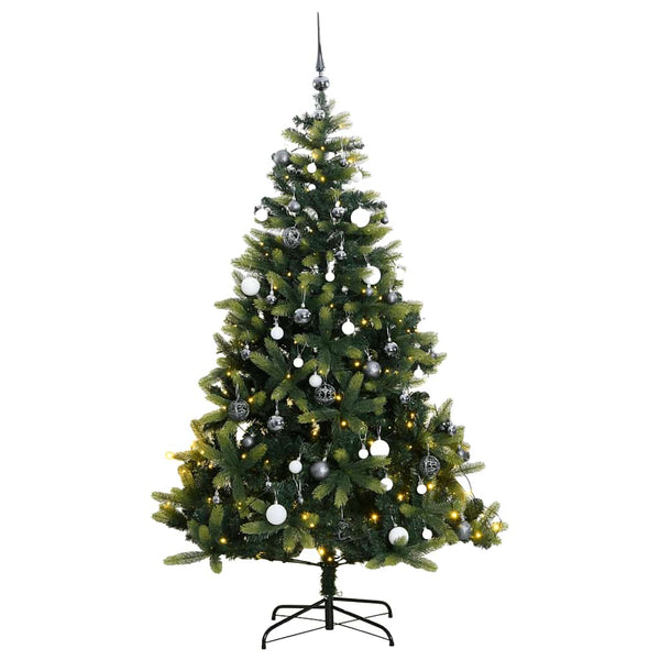 Kunstkerstboom Met Scharnieren 150 Led En Kerstballen 120 Cm