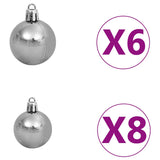 Kunstkerstboom Met Scharnieren 150 Led En Kerstballen 120 Cm