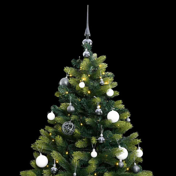 Kunstkerstboom Met Scharnieren 150 Led En Kerstballen 120 Cm