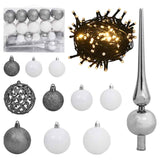 Kunstkerstboom Met Scharnieren 150 Led En Kerstballen 120 Cm