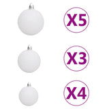 Kunstkerstboom Met Scharnieren 150 Led En Kerstballen 120 Cm
