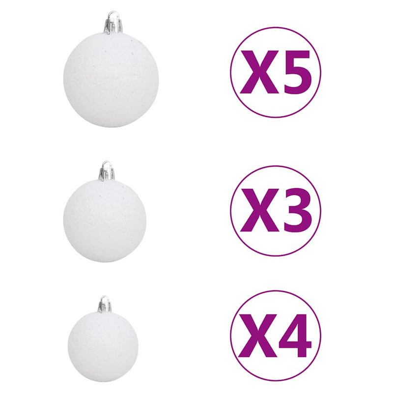 Kunstkerstboom Met Scharnieren 150 Led En Kerstballen 120 Cm
