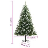 Kunstkerstboom Met Scharnieren 300 Led's En Sneeuw