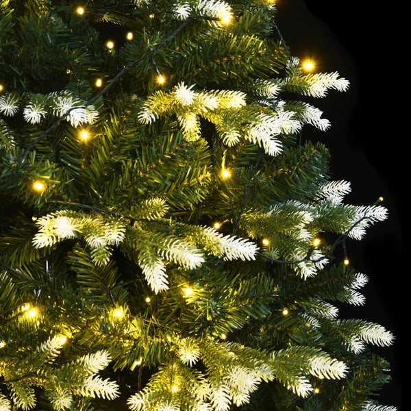 Kunstkerstboom Met Scharnieren 300 Led's En Sneeuw