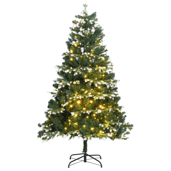 Kunstkerstboom Met Scharnieren 300 Led's En Sneeuw 210 Cm