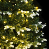 Kunstkerstboom Met Scharnieren 300 Led's En Sneeuw 210 Cm