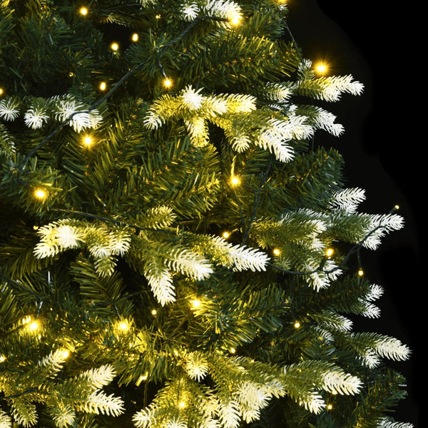 Kunstkerstboom Met Scharnieren 300 Led's En Sneeuw 210 Cm