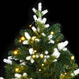 Kunstkerstboom Met Scharnieren 300 Led's En Sneeuw 210 Cm