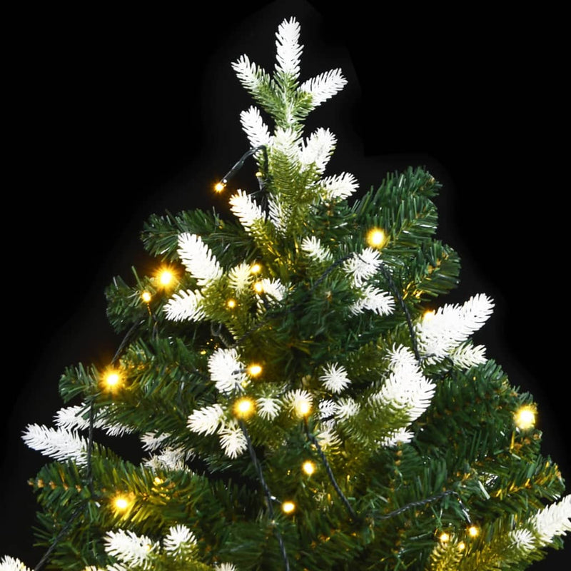 Kunstkerstboom Met Scharnieren 300 Led's En Sneeuw 210 Cm