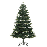 Kunstkerstboom Met Scharnieren 300 Led's En Sneeuw 210 Cm