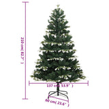 Kunstkerstboom Met Scharnieren 300 Led's En Sneeuw 210 Cm