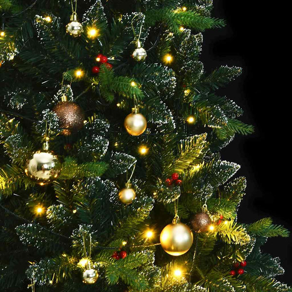 Kunstkerstboom Met Scharnieren 300 Led's En Kerstballen