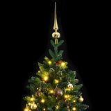 Kunstkerstboom Met Scharnieren 300 Led's En Kerstballen