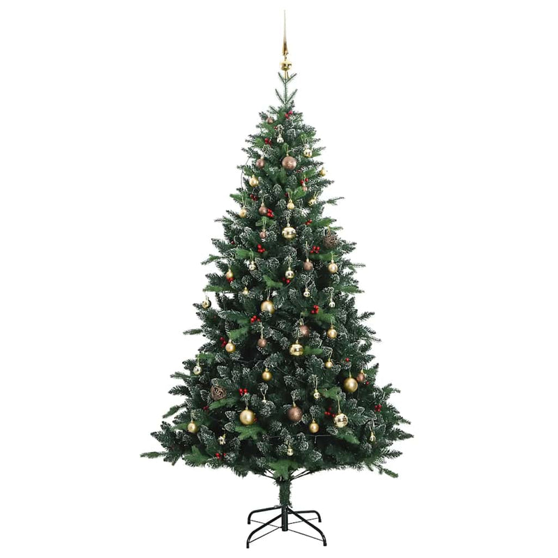 Kunstkerstboom Met Scharnieren 300 Led's En Kerstballen