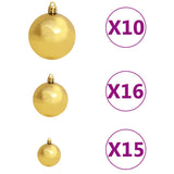 Kunstkerstboom Met Scharnieren 300 Led's En Kerstballen