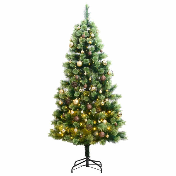 Kunstkerstboom Met Scharnieren 300 Led's En Kerstballen