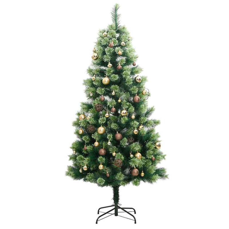 Kunstkerstboom Met Scharnieren 300 Led's En Kerstballen