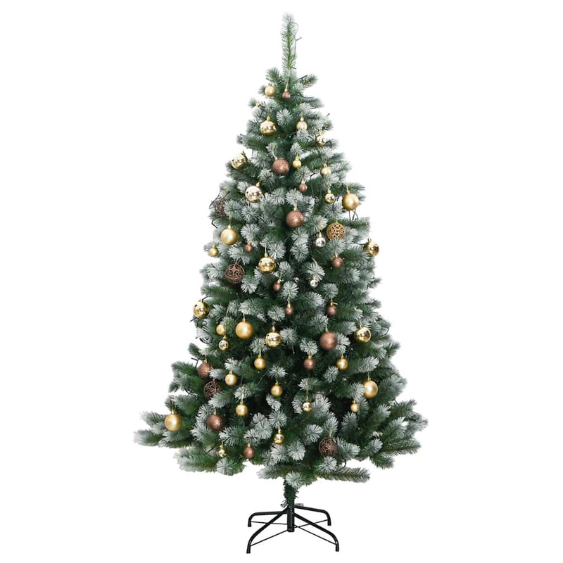 Kunstkerstboom Met Scharnieren 300 Led's En Kerstballen
