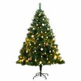 Kunstkerstboom Met Scharnieren 300 Led's En Kerstballen
