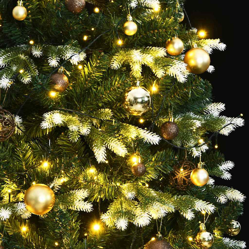 Kunstkerstboom Met Scharnieren 300 Led's En Kerstballen