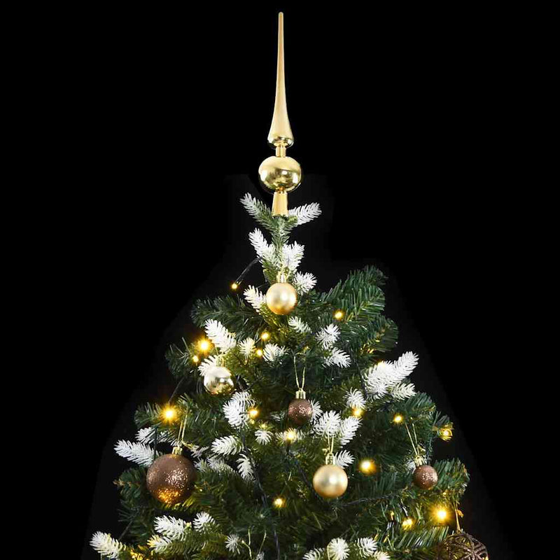 Kunstkerstboom Met Scharnieren 300 Led's En Kerstballen