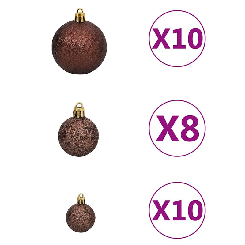 Kunstkerstboom Met Scharnieren 300 Led's En Kerstballen