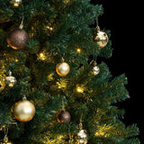 Kunstkerstboom Met Scharnieren 300 Led's En Kerstballen