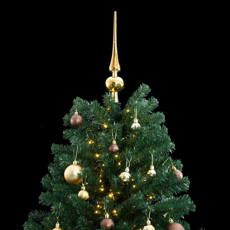 Kunstkerstboom Met Scharnieren 300 Led's En Kerstballen