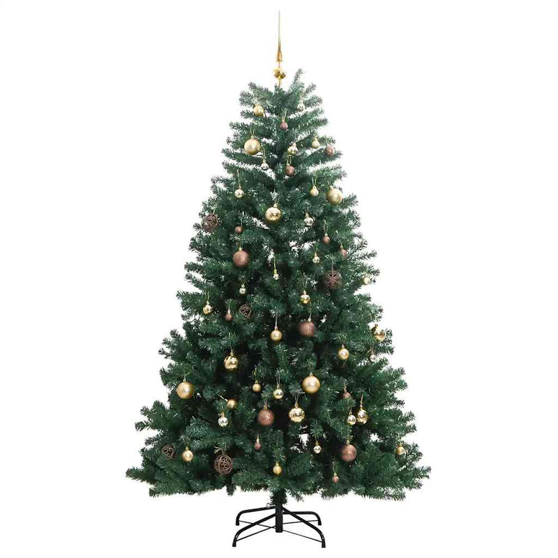 Kunstkerstboom Met Scharnieren 300 Led's En Kerstballen
