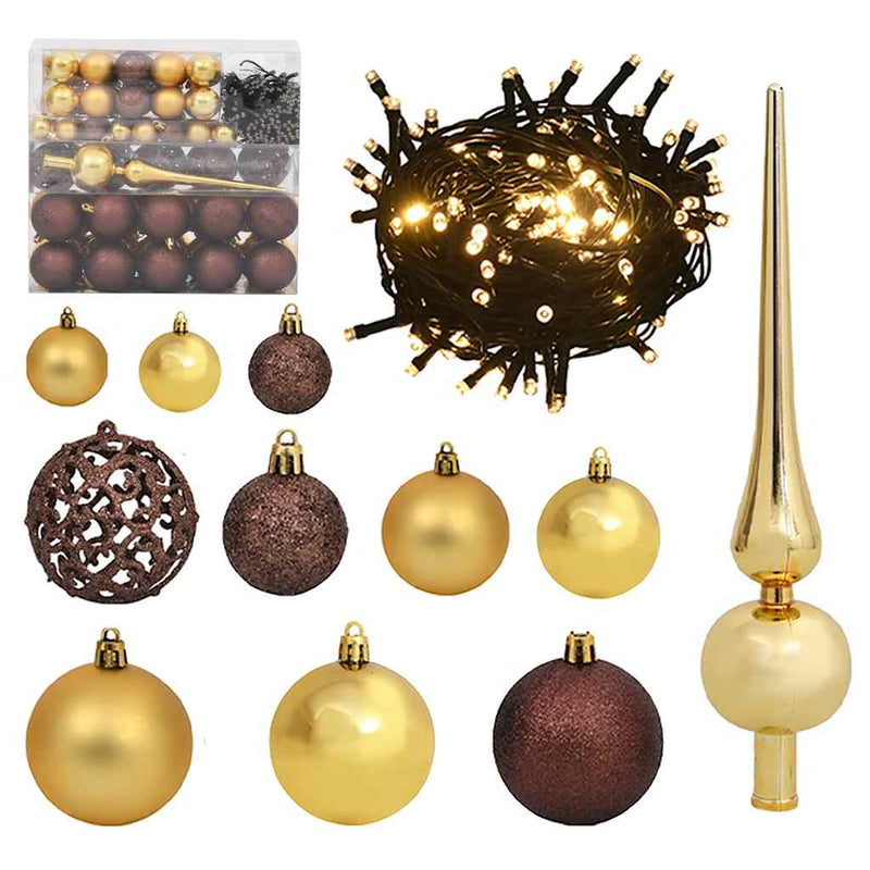 Kunstkerstboom Met Scharnieren 300 Led's En Kerstballen