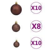 Kunstkerstboom Met Scharnieren 300 Led's En Kerstballen