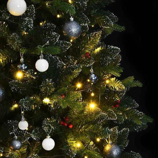 Kunstkerstboom Met Scharnieren 300 Led's En Kerstballen 180 Cm