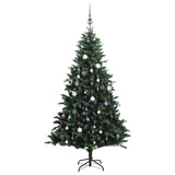 Kunstkerstboom Met Scharnieren 300 Led's En Kerstballen