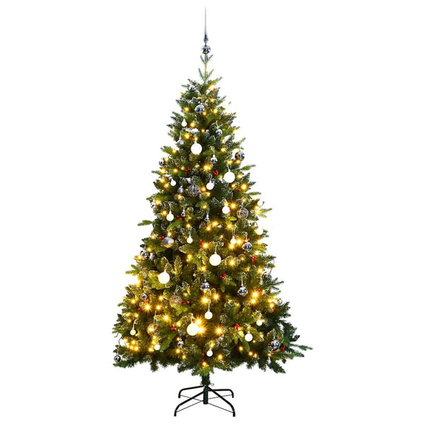 Kunstkerstboom Met Scharnieren 300 Led's En Kerstballen 240 Cm