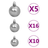 Kunstkerstboom Met Scharnieren 300 Led's En Kerstballen 240 Cm