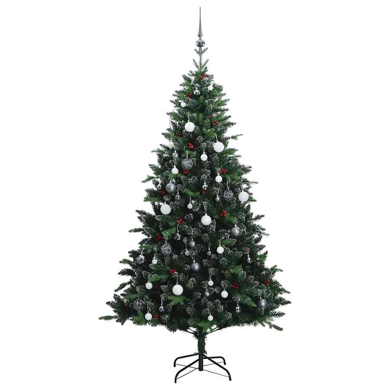 Kunstkerstboom Met Scharnieren 300 Led's En Kerstballen 240 Cm