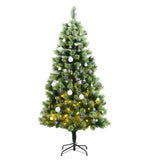Kunstkerstboom Met Scharnieren 300 Led's En Kerstballen