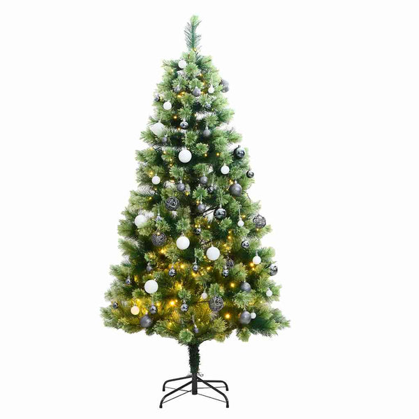 Kunstkerstboom Met Scharnieren 300 Led's En Kerstballen 240 Cm