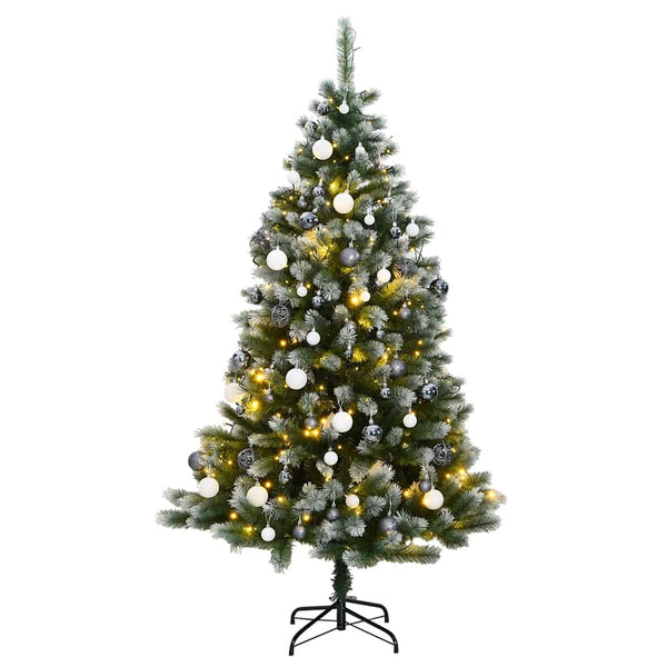 Kunstkerstboom Met Scharnieren 300 Led's En Kerstballen 240 Cm
