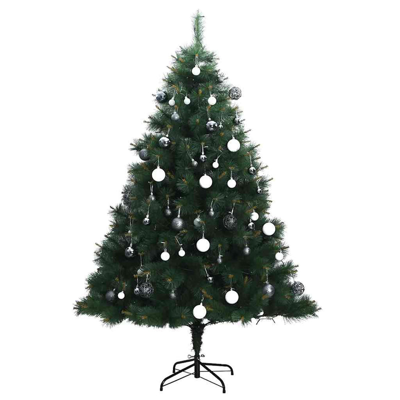 Kunstkerstboom Met Scharnieren 300 Led's En Kerstballen 210 Cm