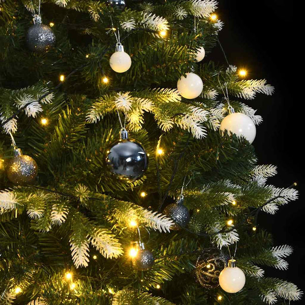 Kunstkerstboom Met Scharnieren 300 Led's En Kerstballen 180 Cm