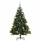 Kunstkerstboom Met Scharnieren 300 Led's En Kerstballen