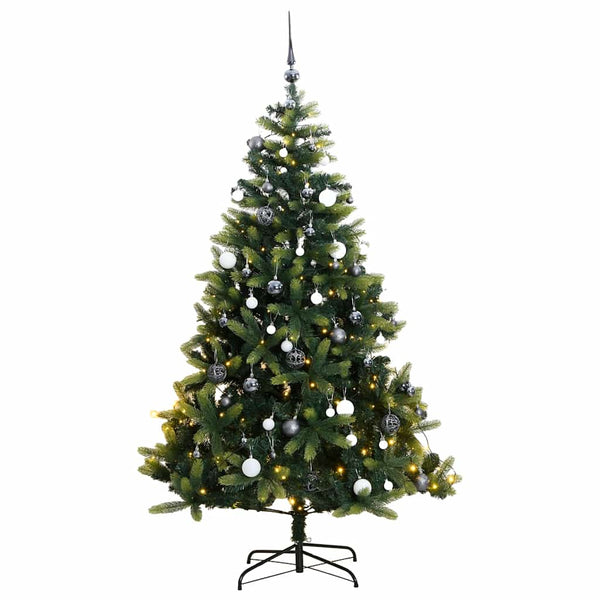 Kunstkerstboom Met Scharnieren 300 Led's En Kerstballen