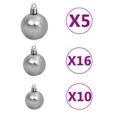 Kunstkerstboom Met Scharnieren 300 Led's En Kerstballen