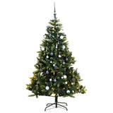 Kunstkerstboom Met Scharnieren 300 Led's En Kerstballen 240 Cm