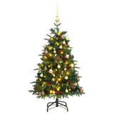 Kunstkerstboom Met Scharnieren 150 Led's En Kerstballen